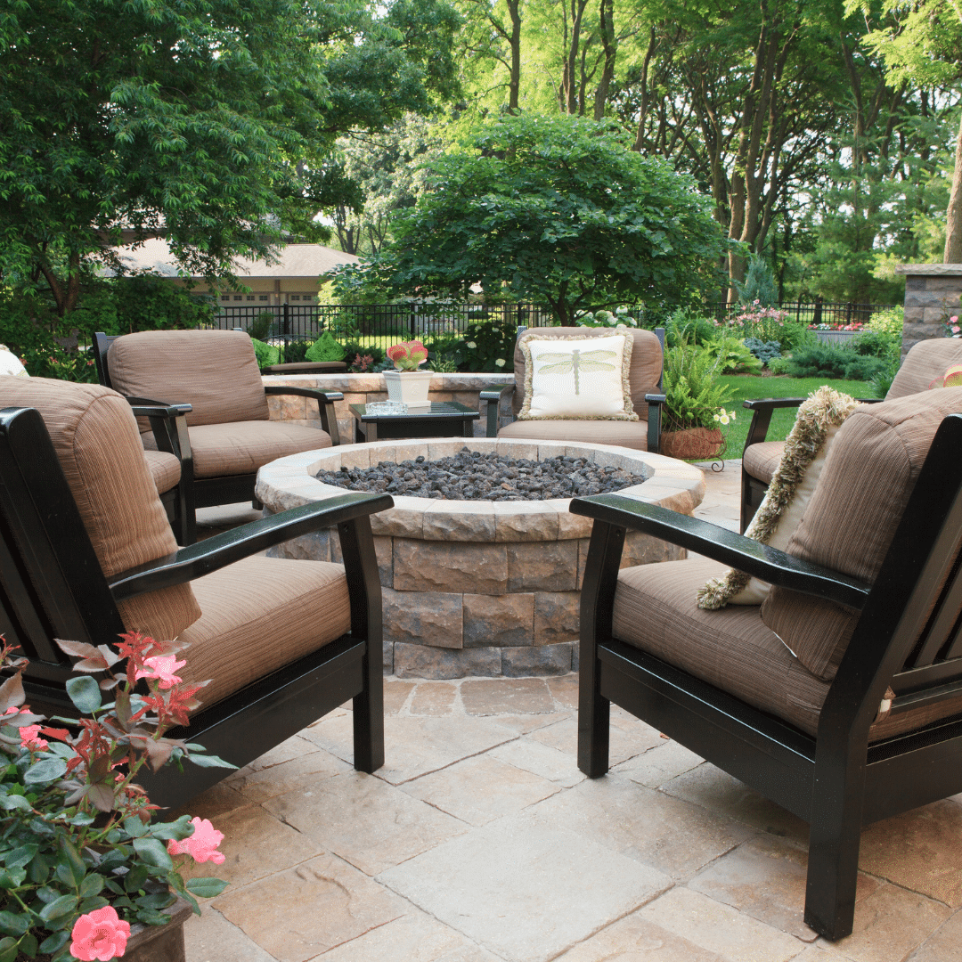 Outdoor firepit safety tips and backyard design ideas in Fort Lupton, CO – custom fire features by Landscape Design & Lawn Irrigation.
